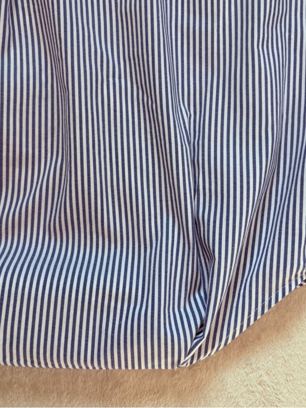 T Tahari Blue and White Striped Henley Pop Over Blouse Sz XL - Picture 9 of 10